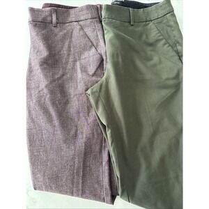 2 Pairs Express Columnist Boot Cut Mid Rise Women's Dress Pants 10 Petite 10P